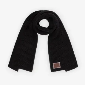 Love Your Melon - Black Flat Knit Scarf