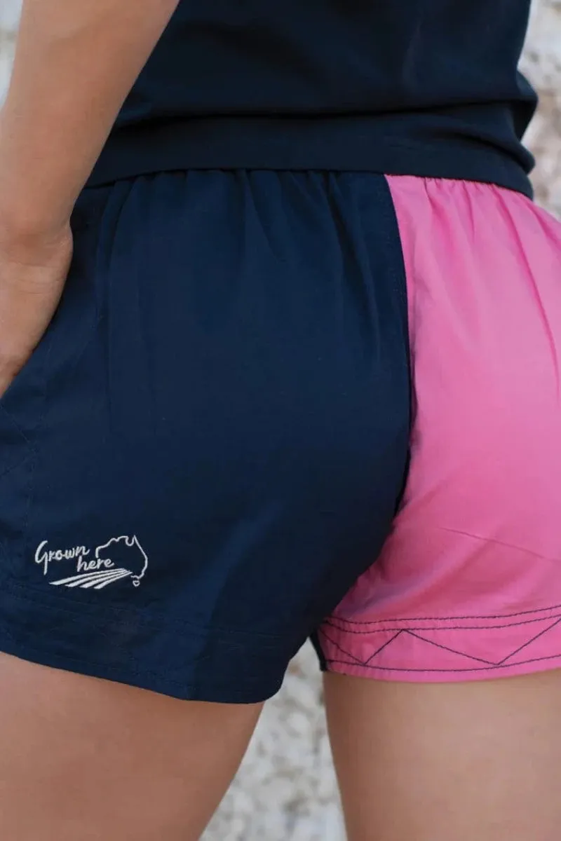 MaryG Old School Harlequin Shorts French Navy and Musk