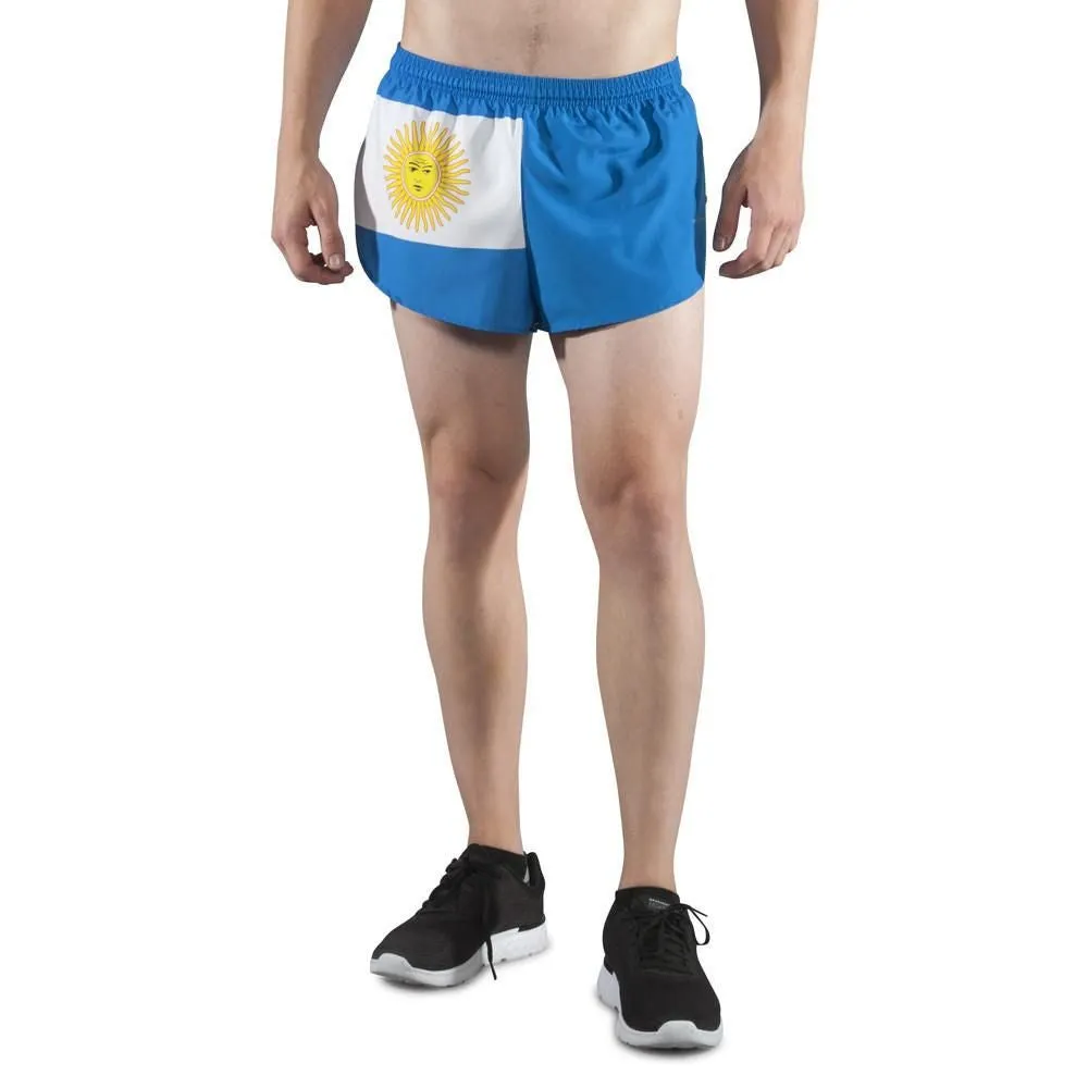 Men's 1" Elite Split Shorts- Argentina