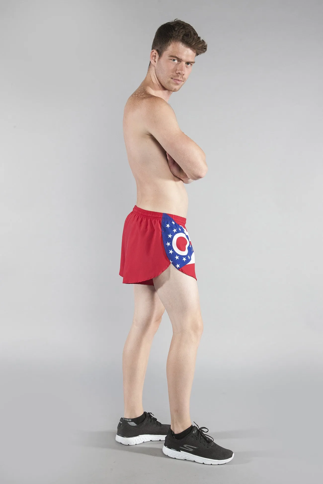 Men's 1" Elite Split Shorts- Ohio