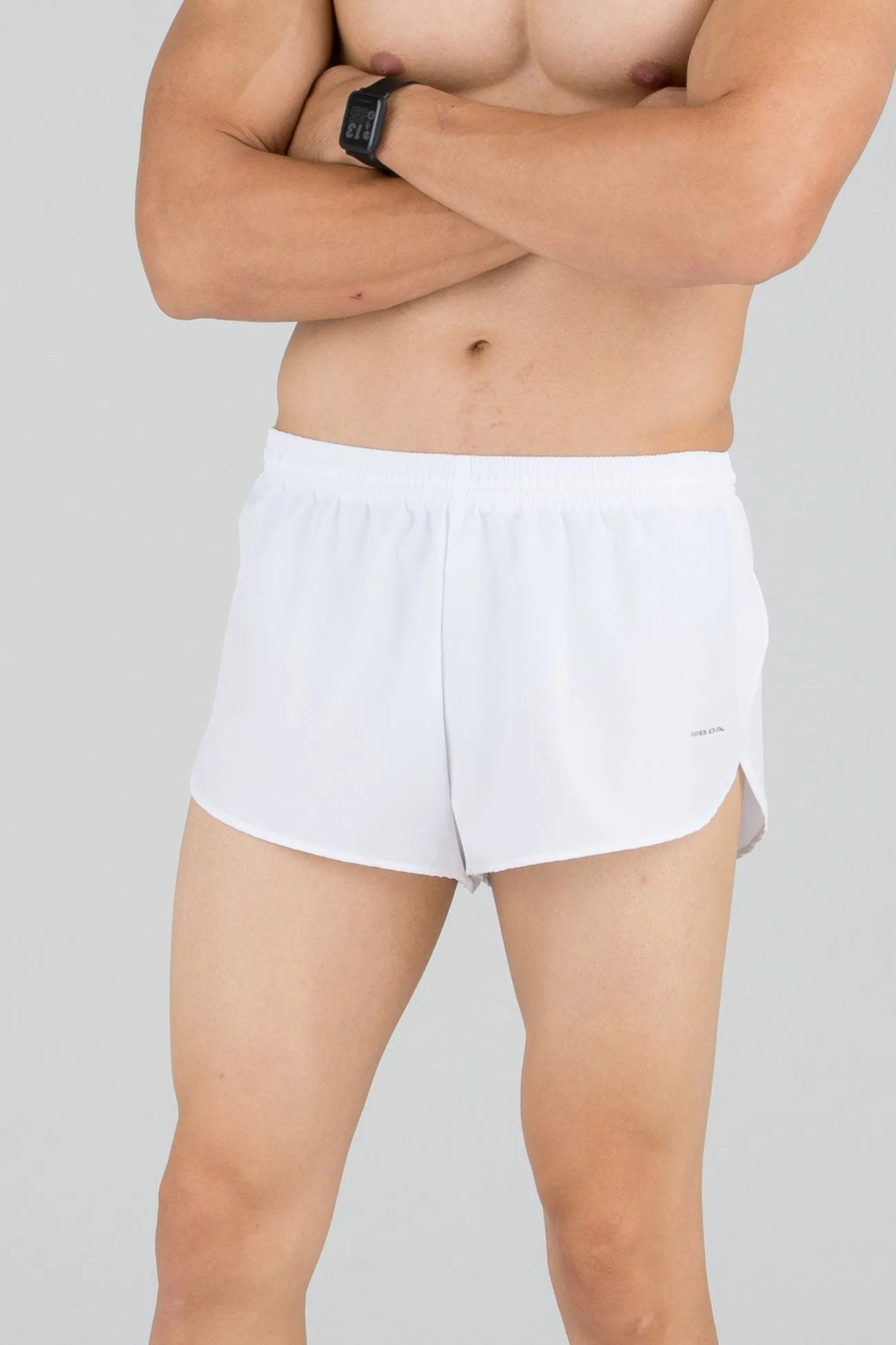 Men's 1" Elite Split Shorts- White