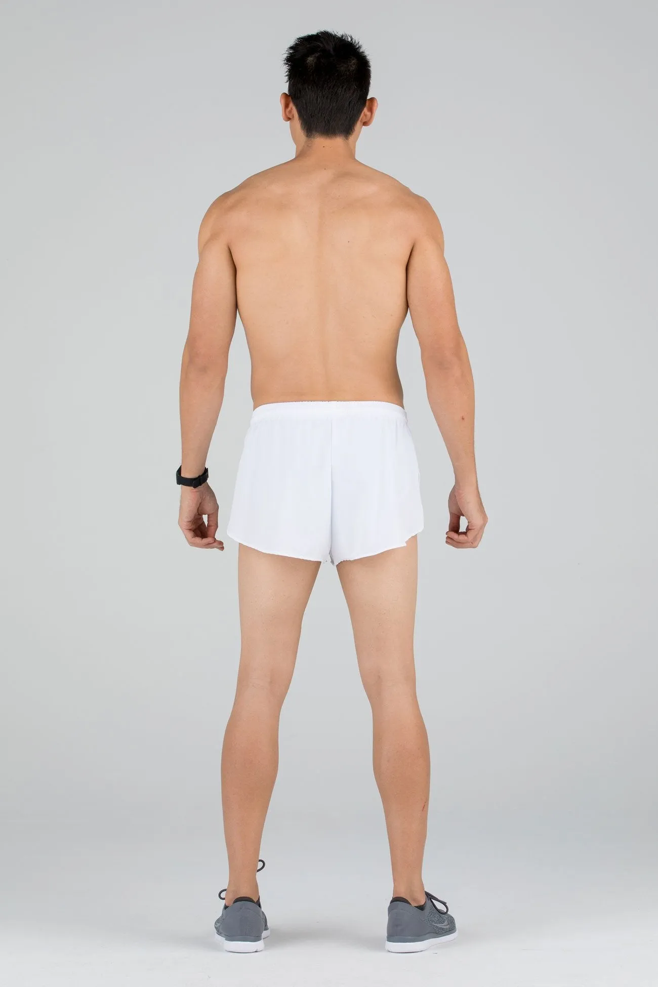 Men's 1" Elite Split Shorts- White