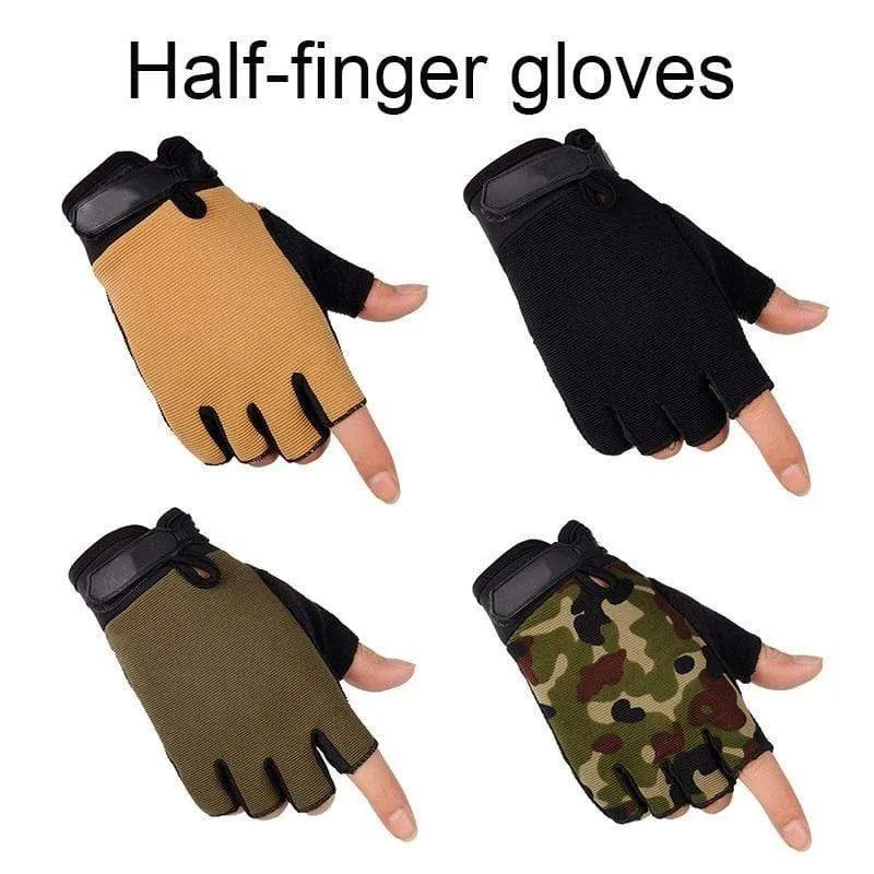 Mens Lightweight Breathable Tactical Gloves Riding Non-Slip Wearable Full Finger and Half Finger Military Gloves Dropshipping