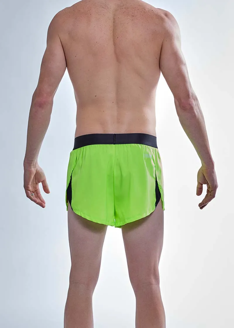 Men's Neon Green 2" Split Shorts