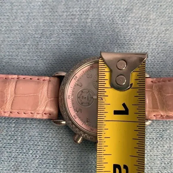 MicheleCSXmother of pearl face pink watch