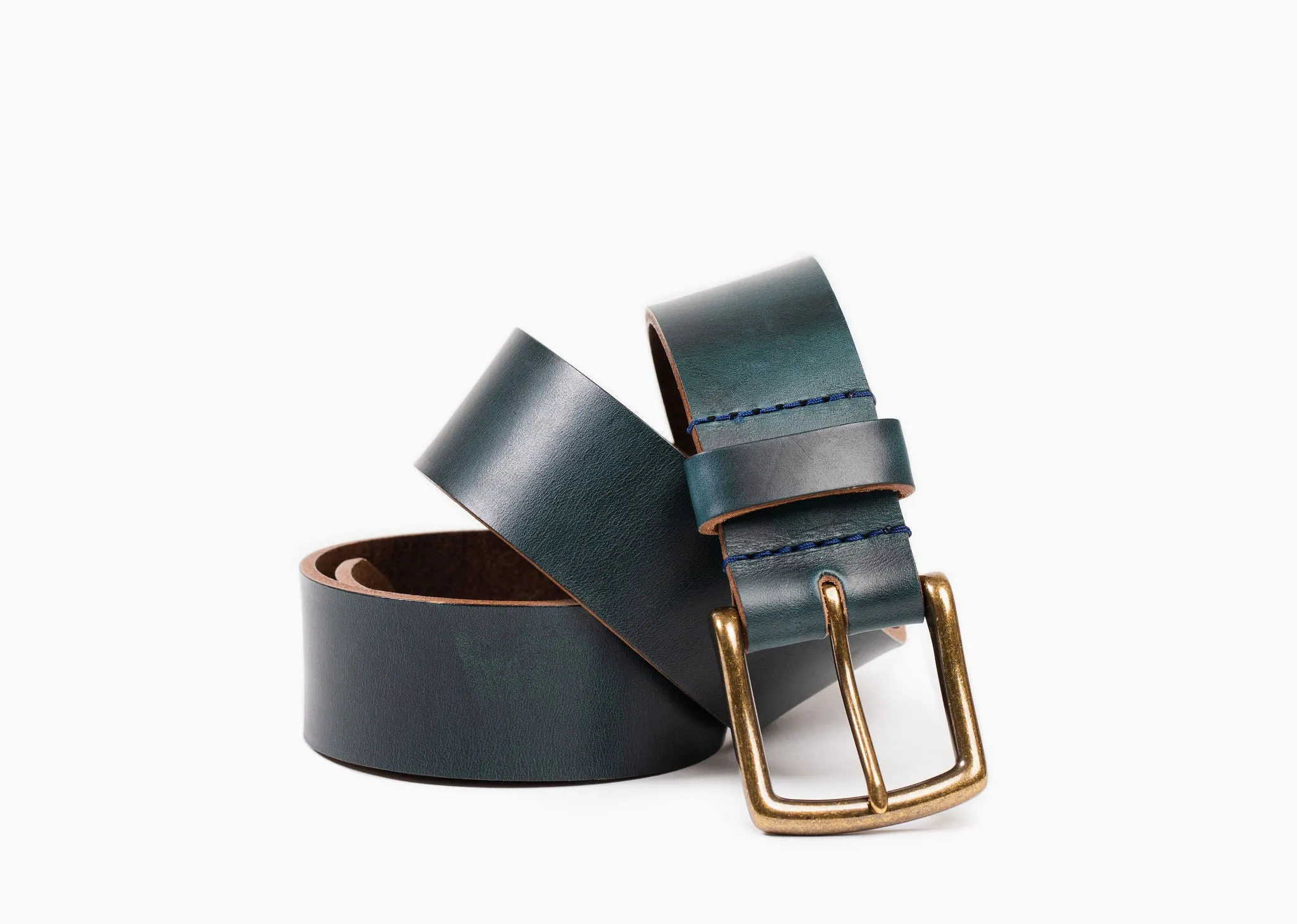 Navy Chromexcel Leather Belt