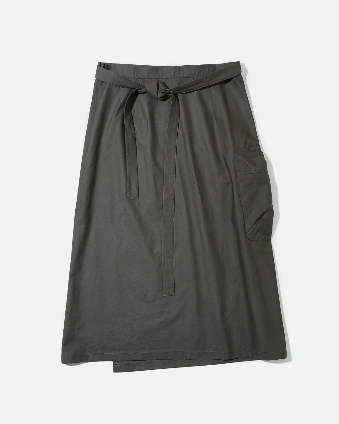 Pillow Pocket Wrap Skirt - Slate Grey