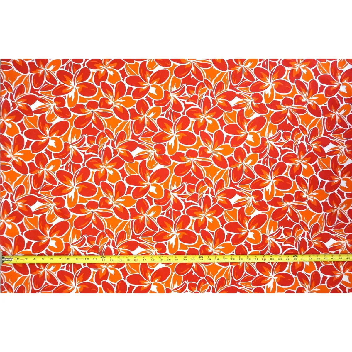 Plumeria Bright Orange Poly-Cotton YEL-0003C