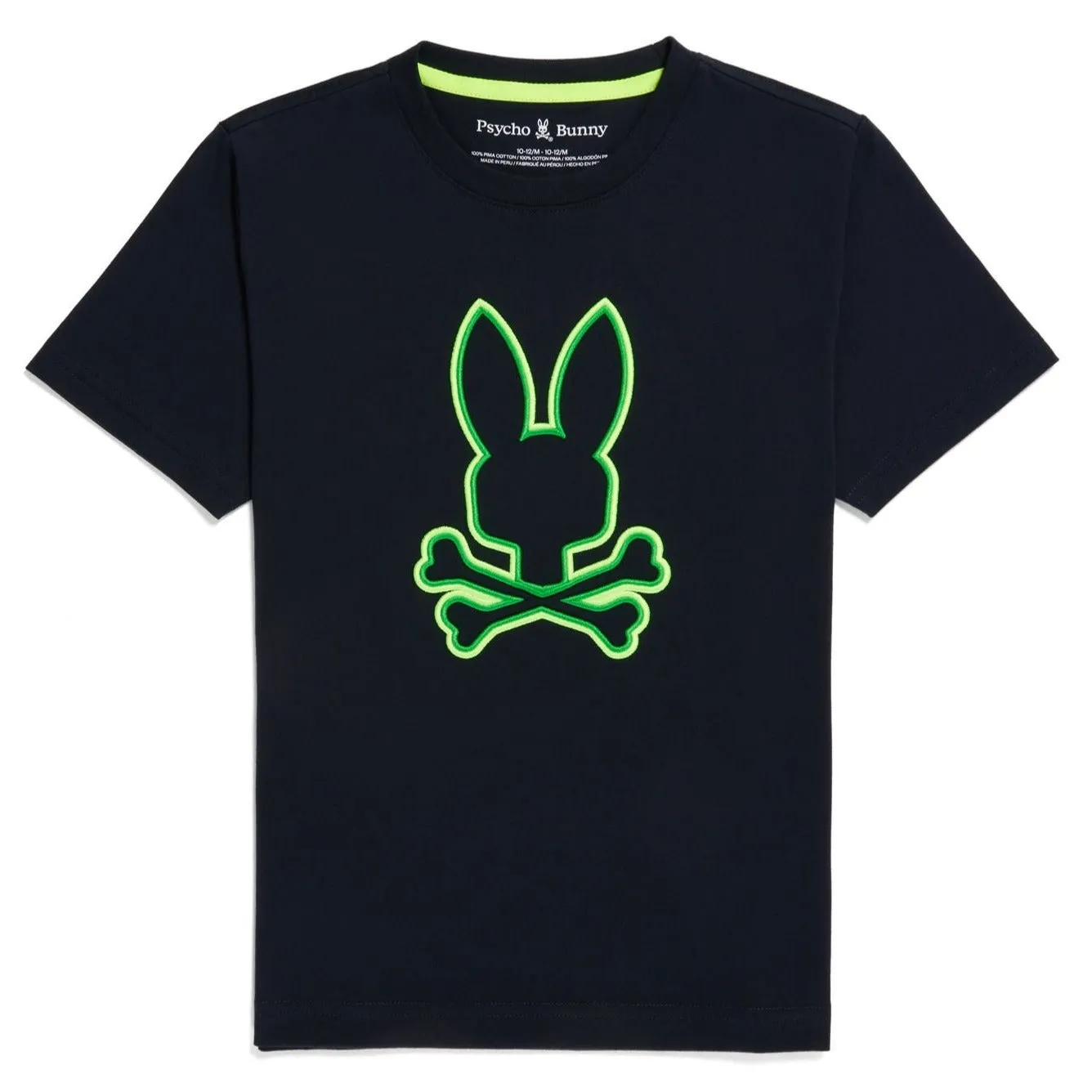 Psycho Bunny Kids Santa Monica Embroidered Navy T-Shirt_ B0u842a2pc-410