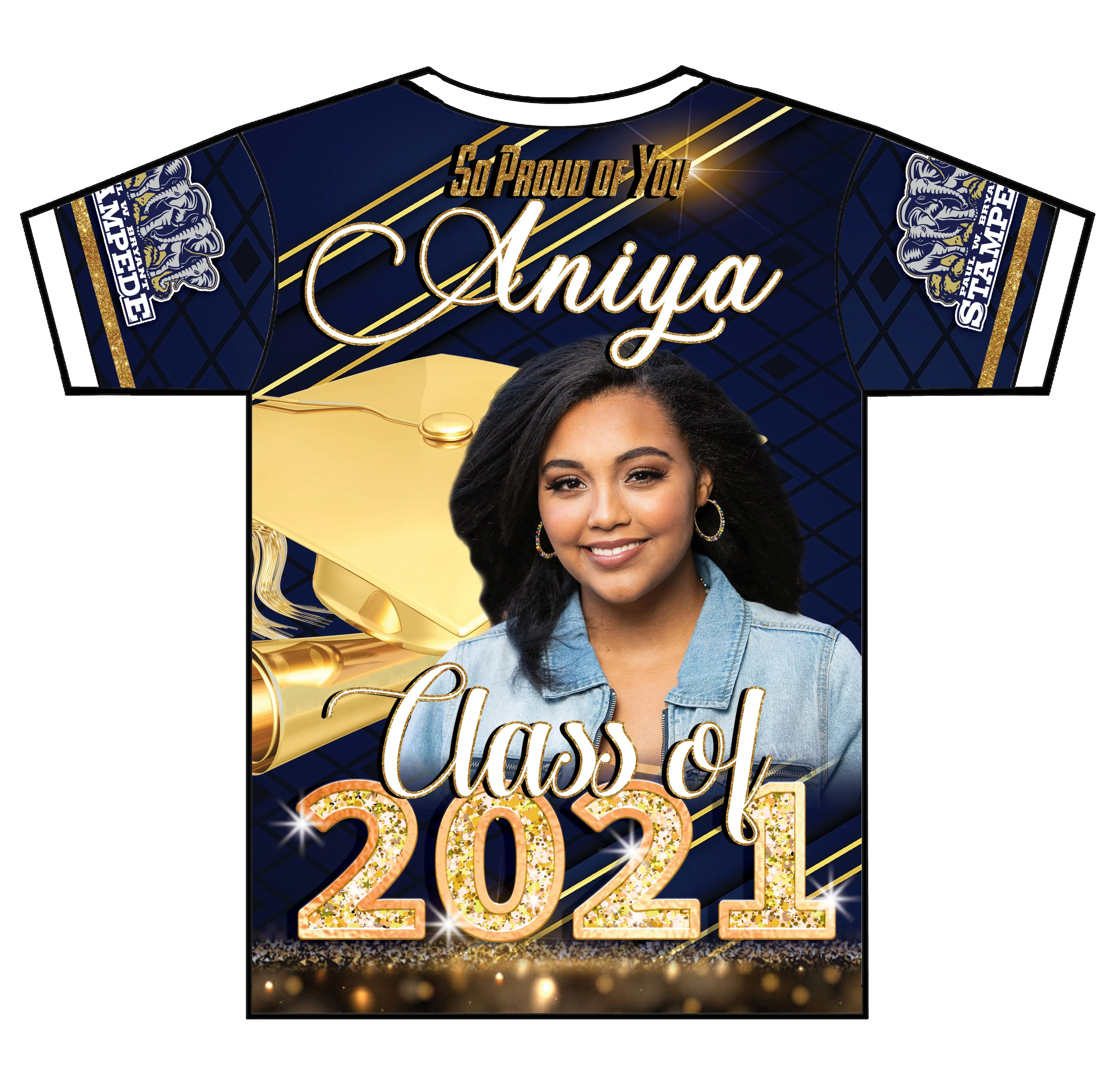 "Aniya" Custom Designed Graduation 3D shirt