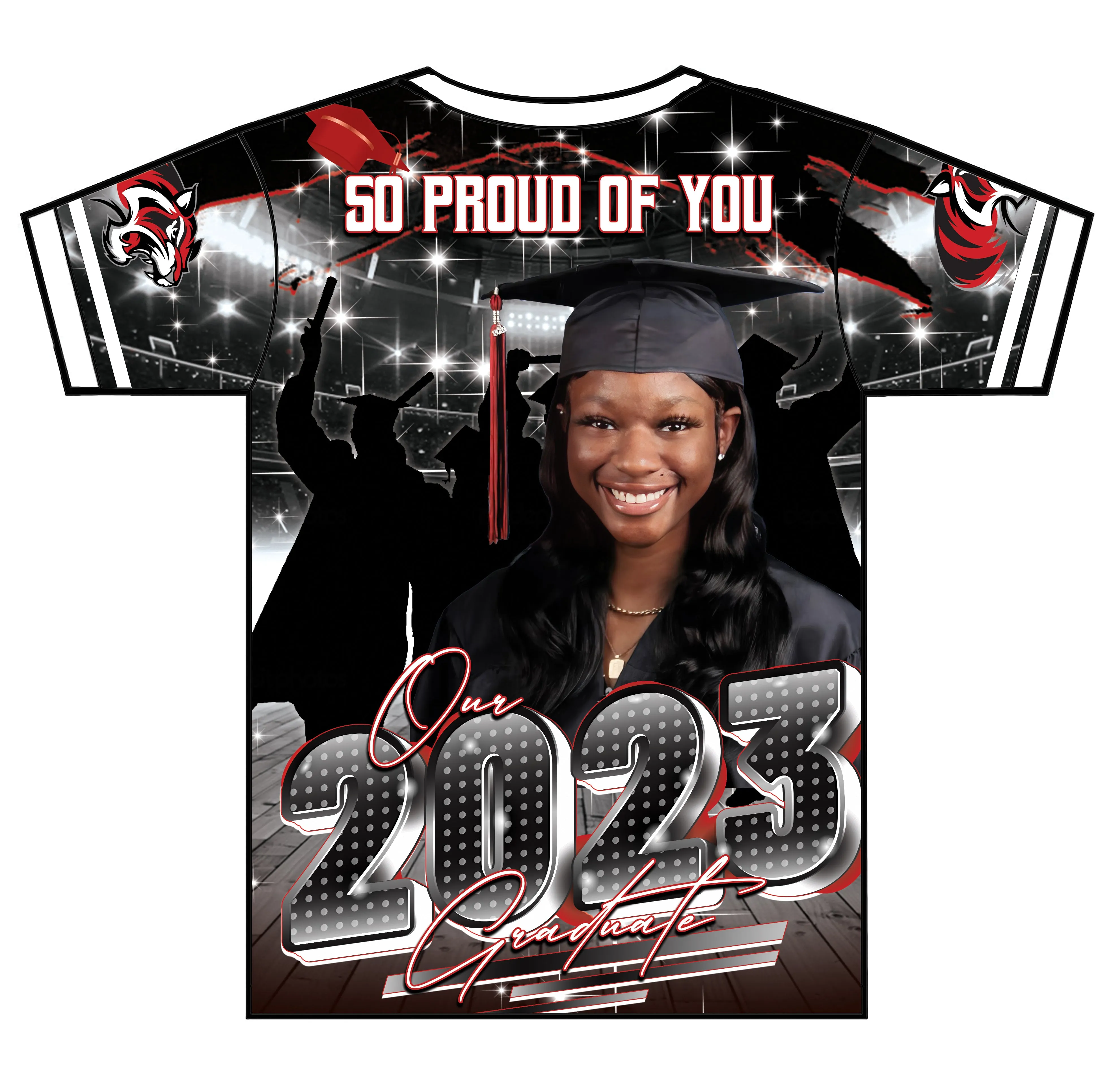 "Rikyia" Custom Designed Graduation 3D shirt