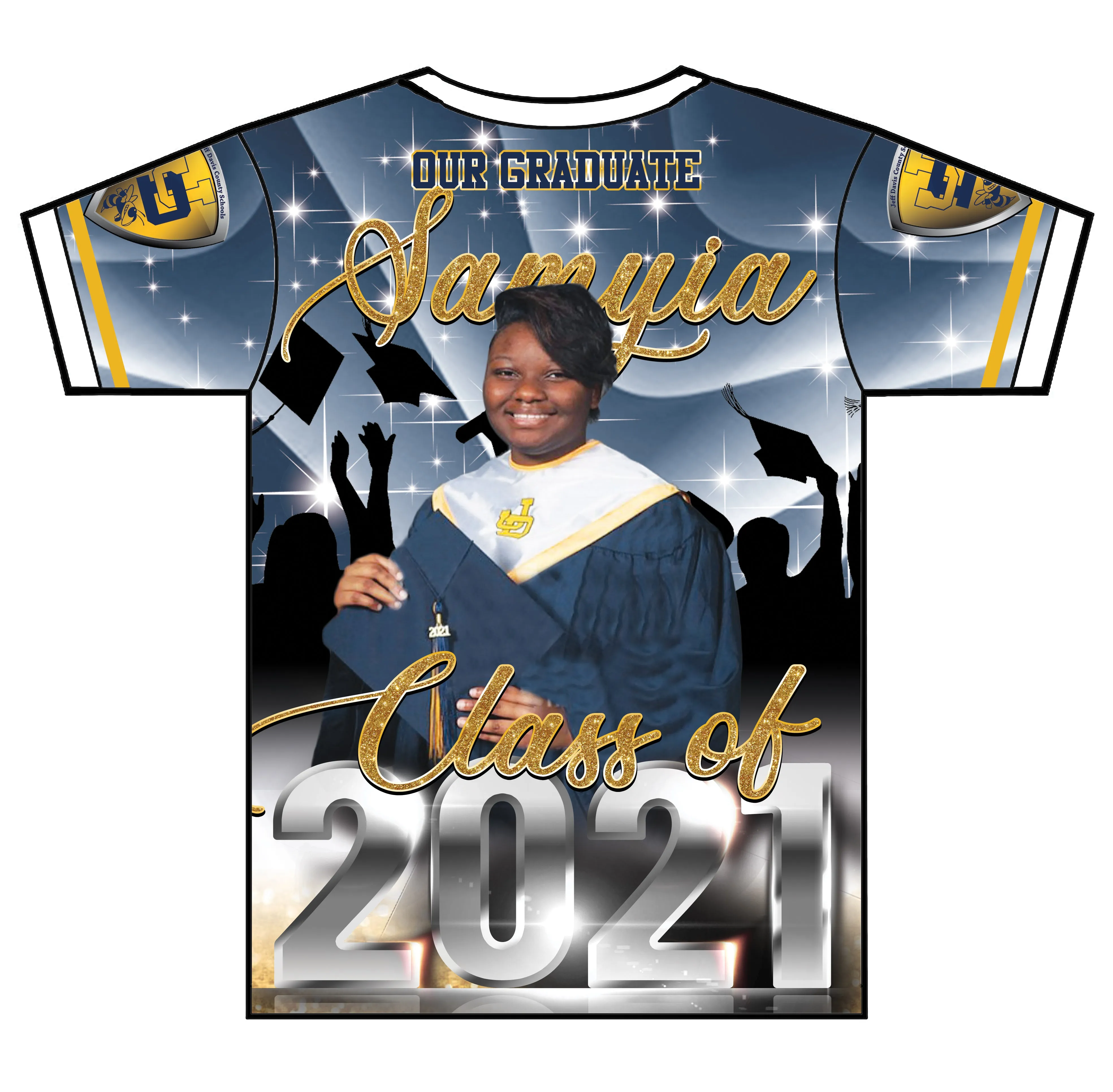 "Samyia" Custom Designed Graduation 3D shirt