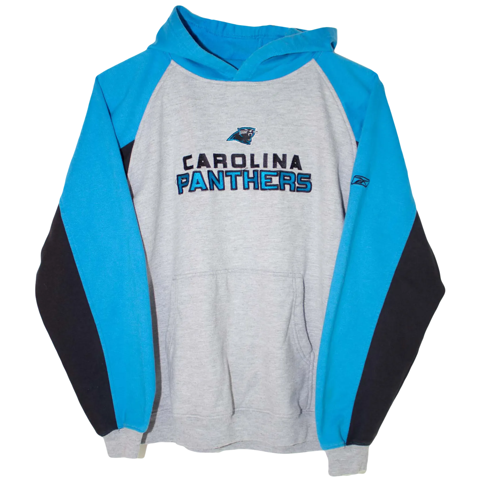 Reebok Vintage Embroidered NFL Carolina Panther Big Logo Hoodie (S)