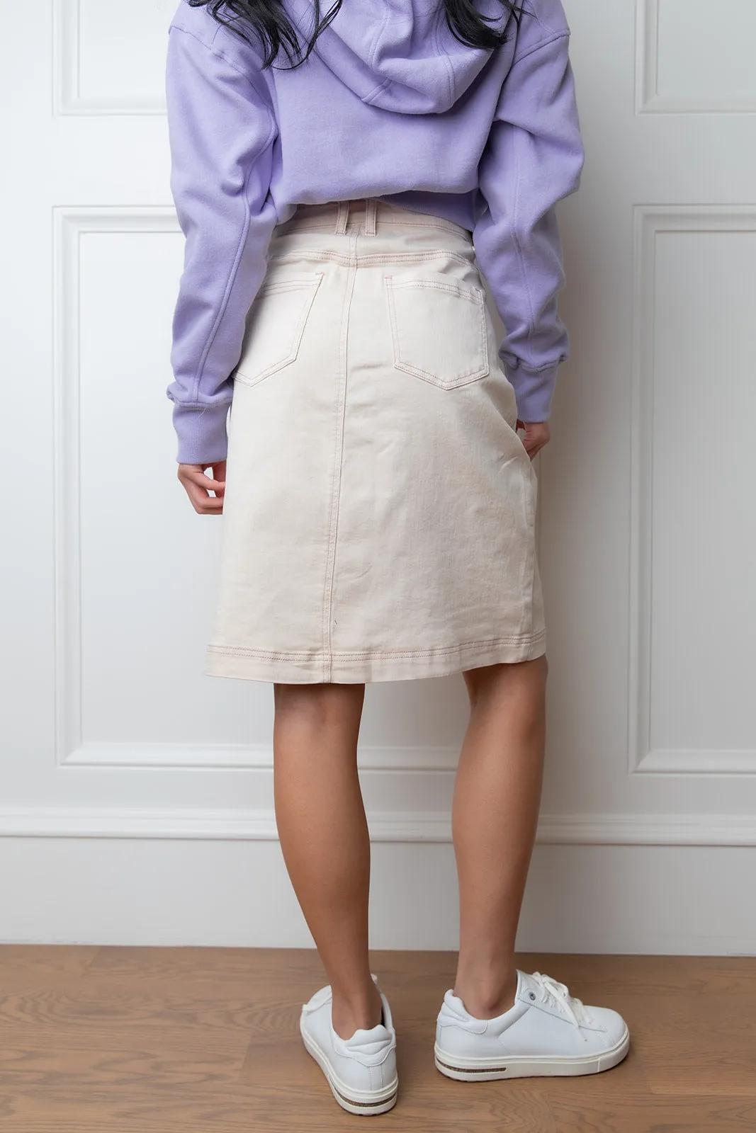 Remington Ivory Button Up Skirt