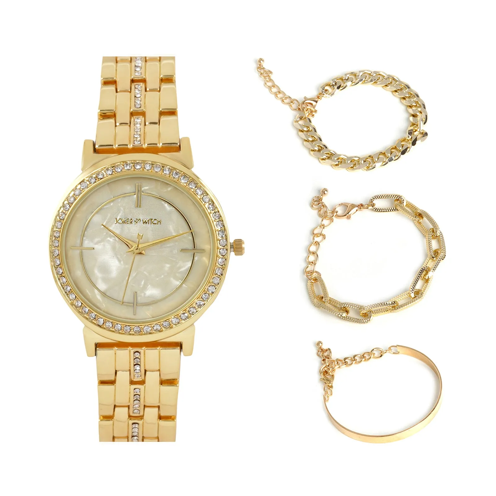 Renee Gold Watch Bracelet Stack