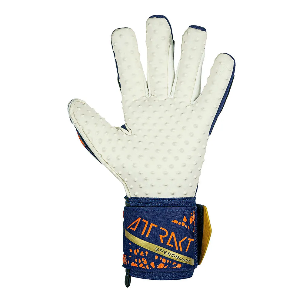 Reusch Attrakt Speedbump GK Gloves (Blue/Gold)