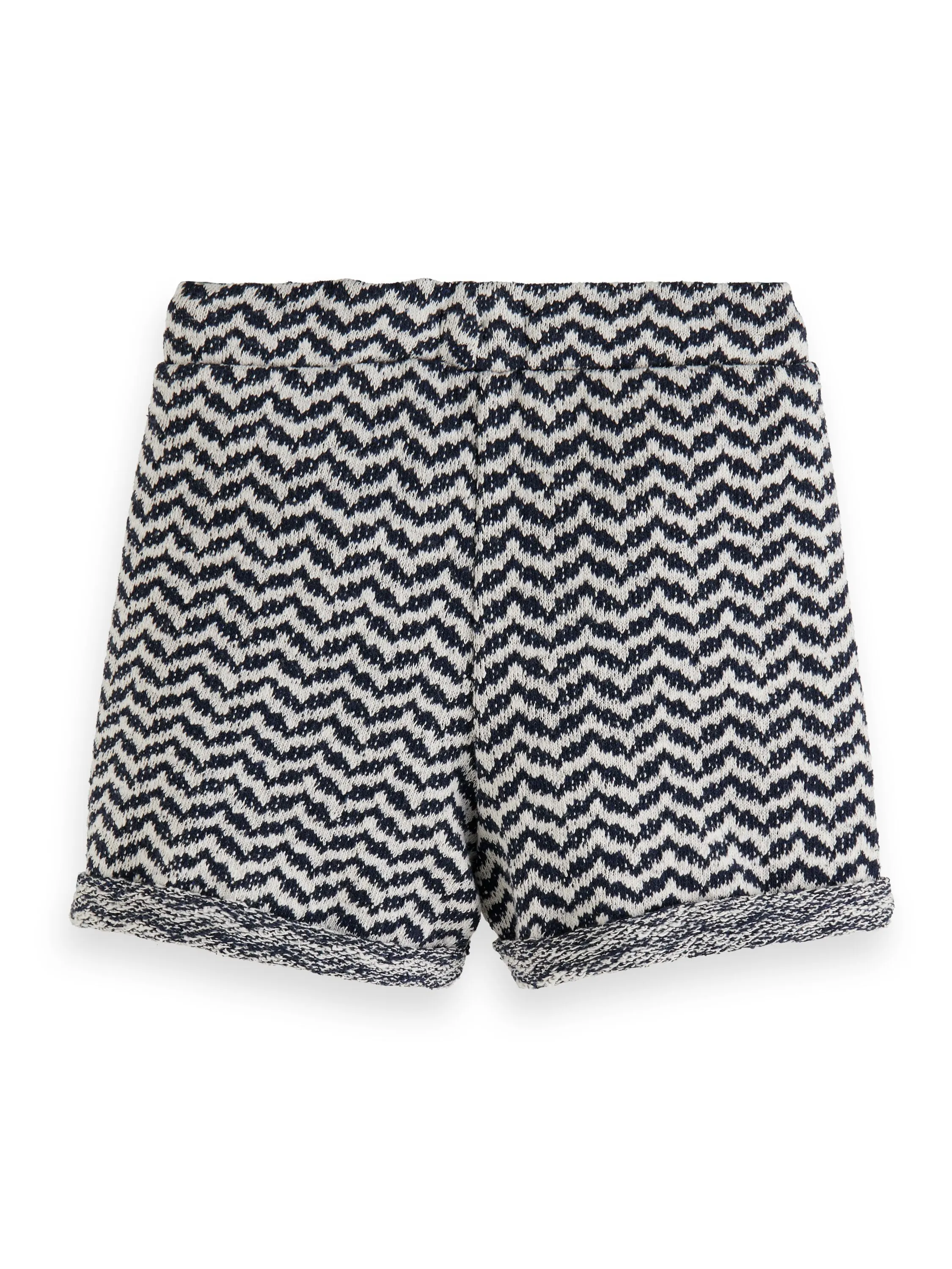 SCOTCH AND SODA SS24 GIRL INTARSIA ZIG ZAG KNITTED SHORTS