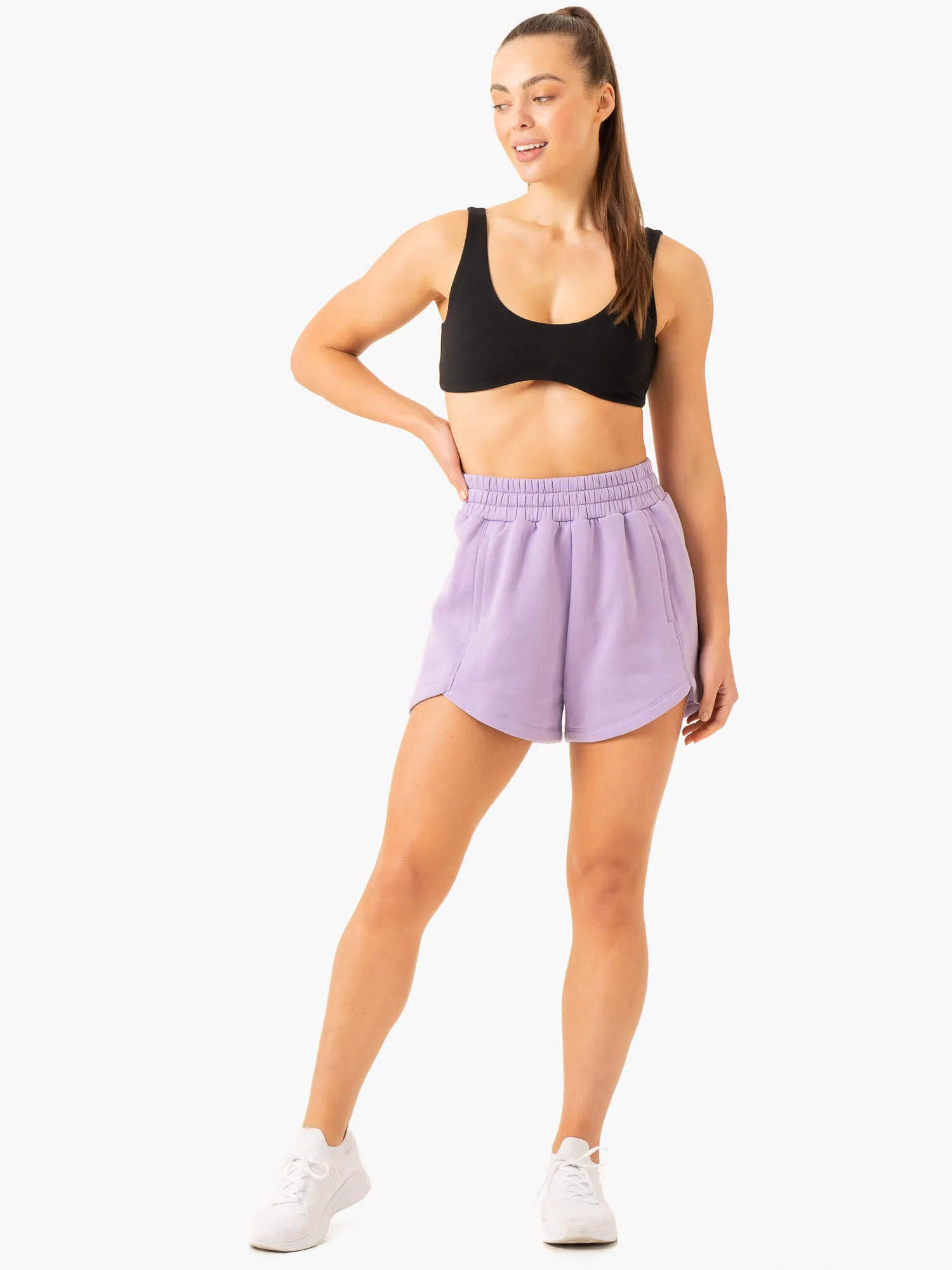 Sideline Track Shorts - Lilac