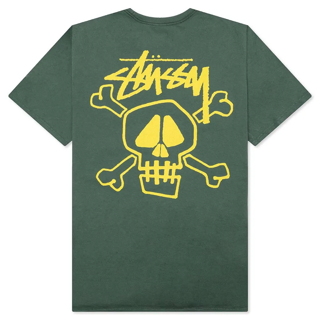 Skull & Bones Pigment Dyed Tee - Forest