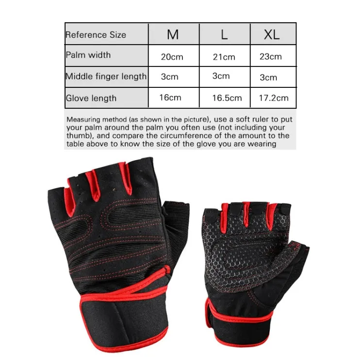 ST-2120 Gym Exercise Equipment Anti-Slip Gloves, Size: M(Blue)