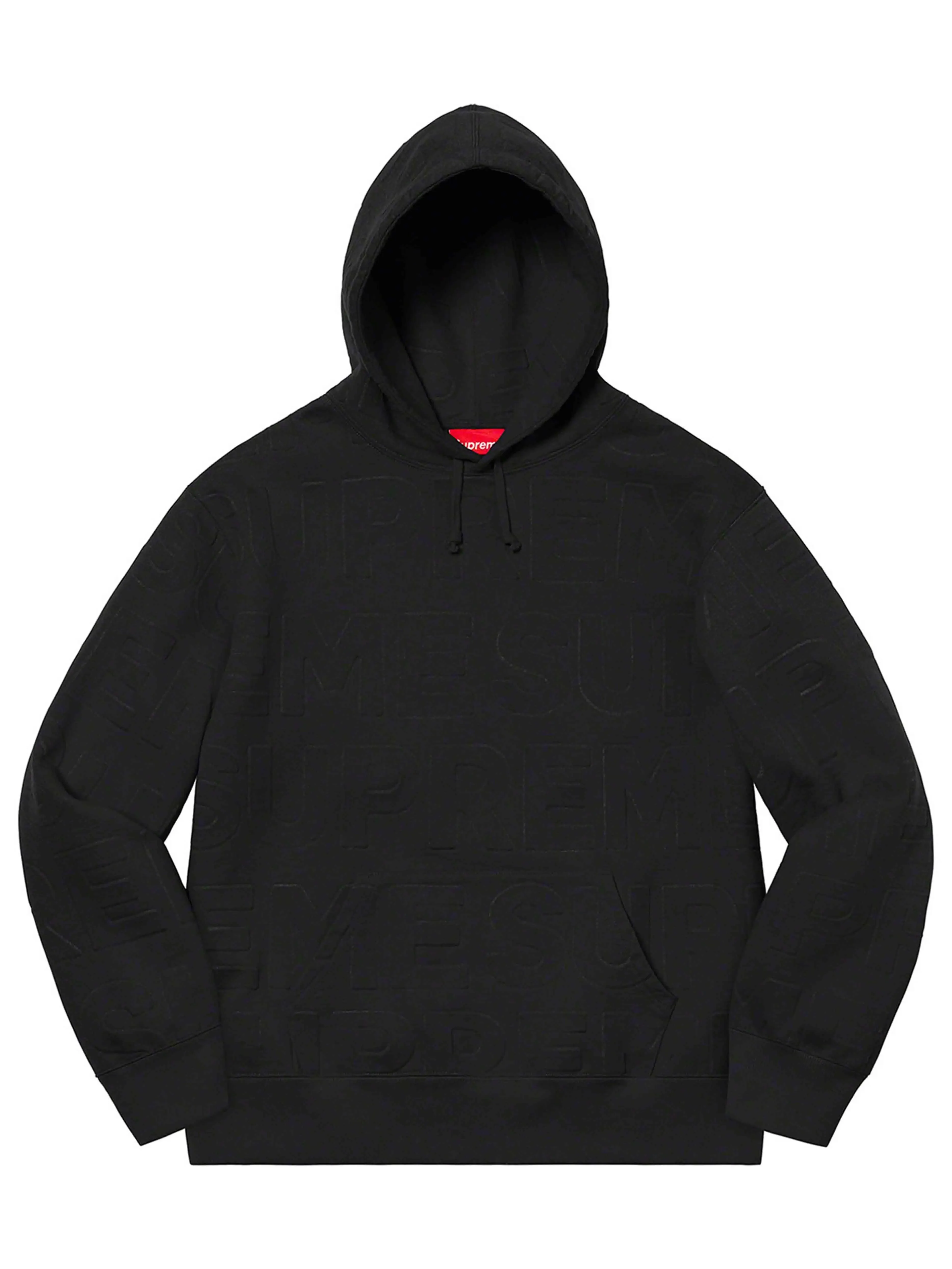 Supreme Embossed Logos Hoodie Black [SS21]