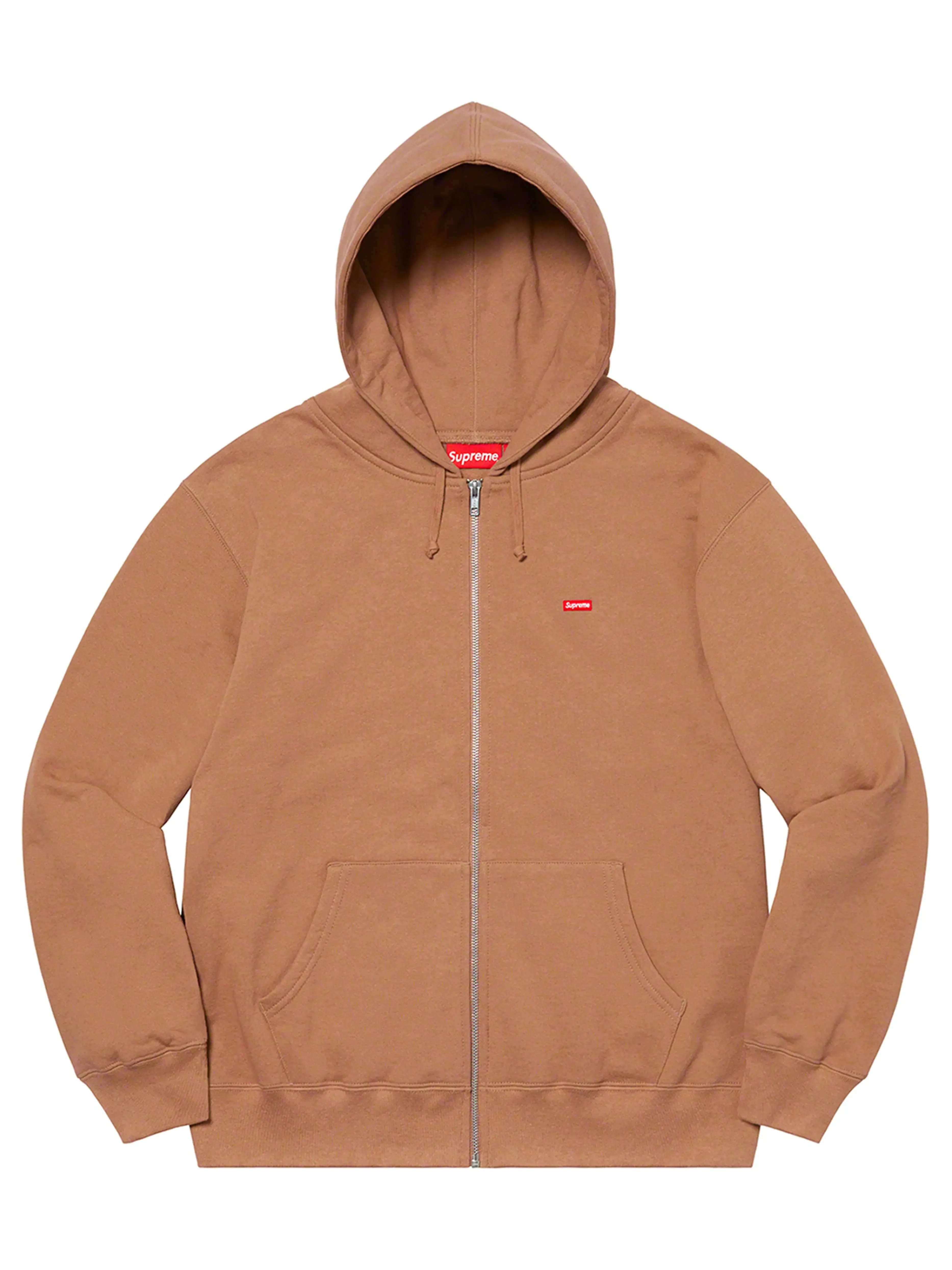 Supreme Small Box Zip Up Hoodie Brown [SS21]