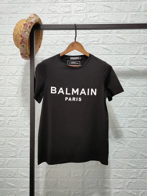 T Shirt Balmain Spring/Summer Gilding Letters All Cotton Short Sleeve T-shirt