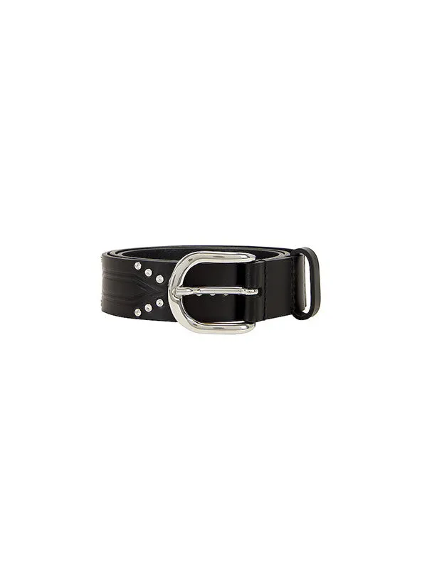 Telly Belt in Black/Silver