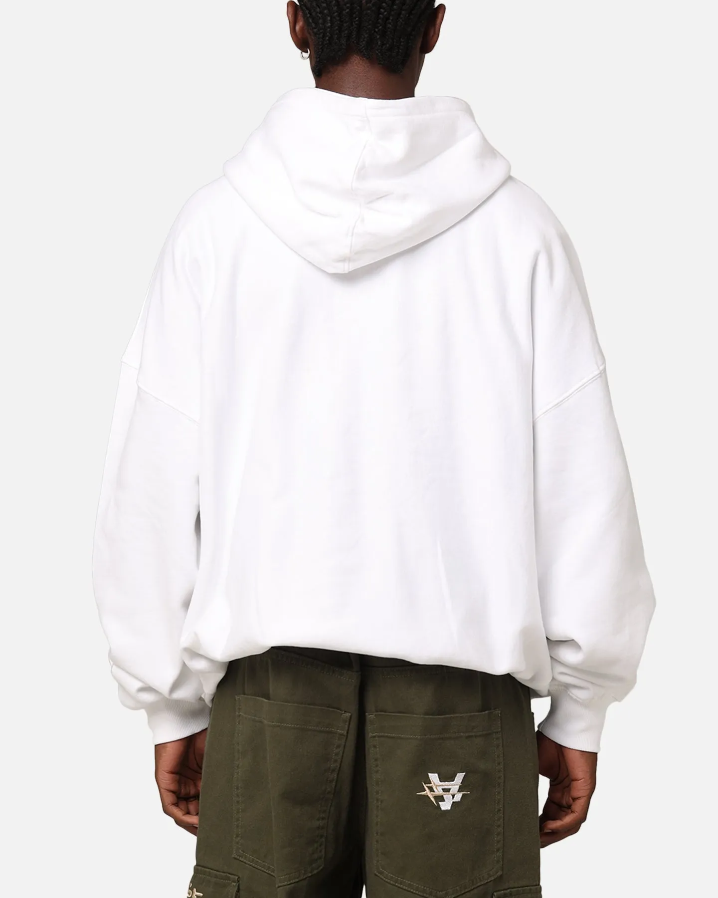 The Anti Order Logo Boxy Hoodie White