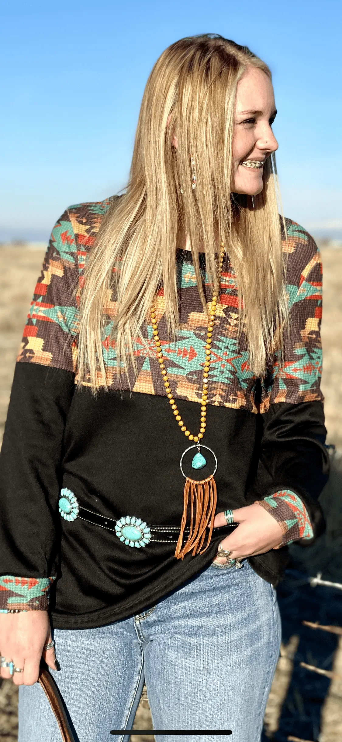 The Durango Turquoise Concho Belt