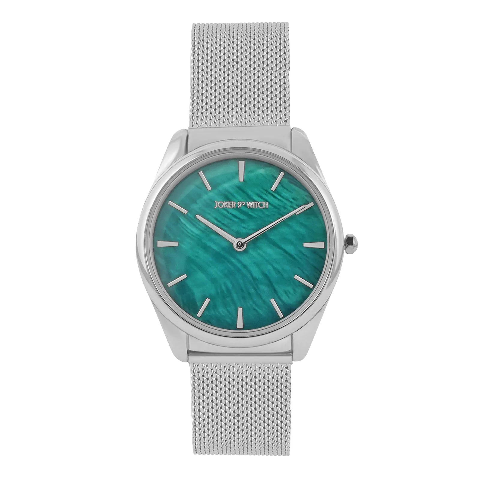 Venice Green Dial Silver Mesh Strap Watch