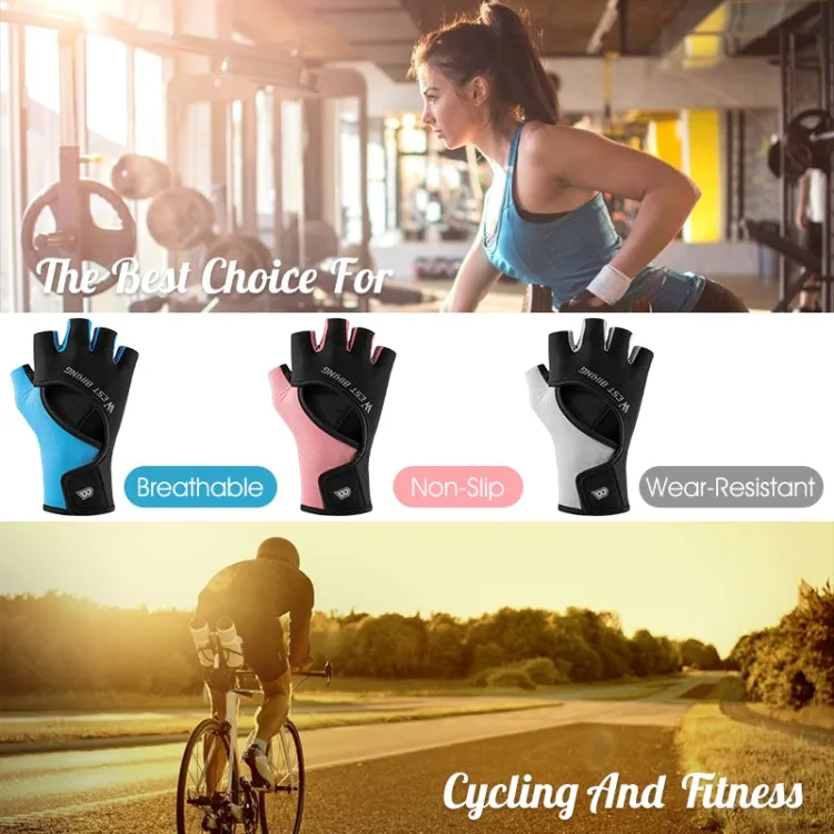 WEST BIKING YP0211217 Cycling Breathable Silicone Palm Gloves Fitness Training Wrist Guard Sports Gloves, Size: M(Dark Gray)