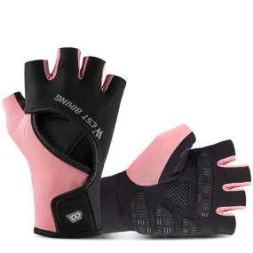 WEST BIKING YP0211217 Cycling Breathable Silicone Palm Gloves Fitness Training Wrist Guard Sports Gloves, Size: XL(Black Pink)