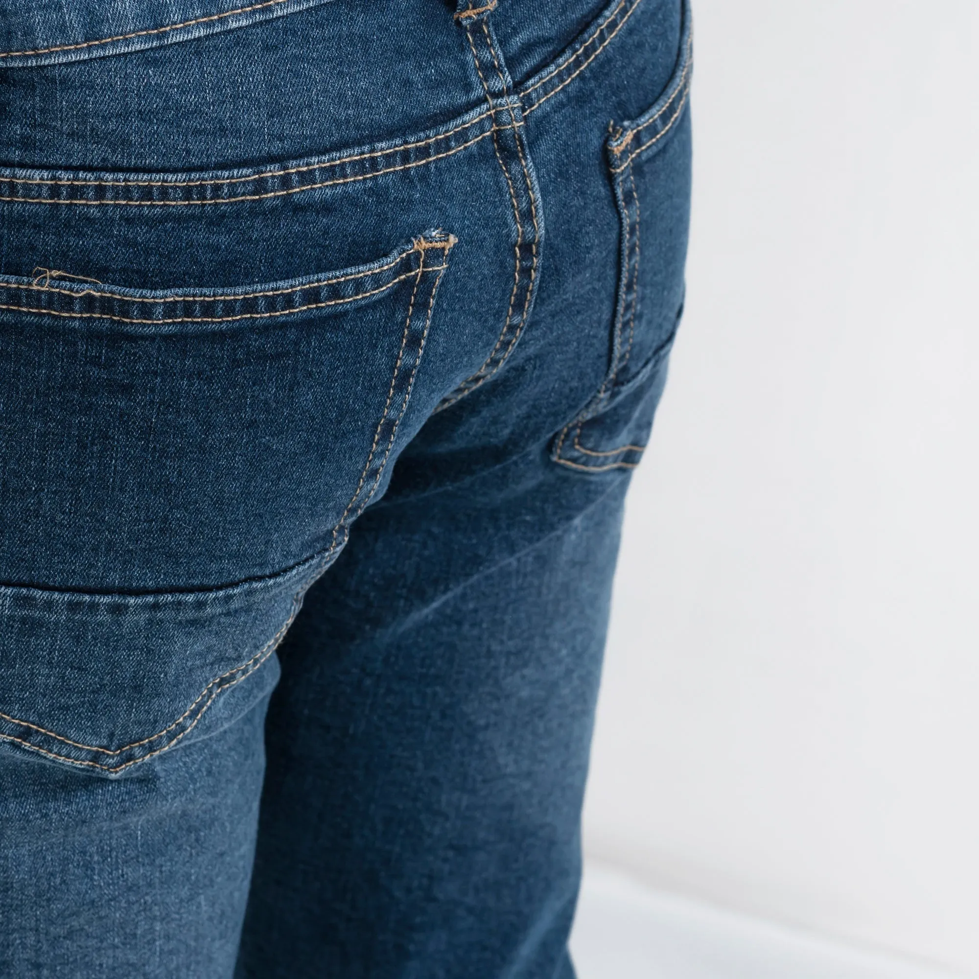 White Threaded Denim Shorts