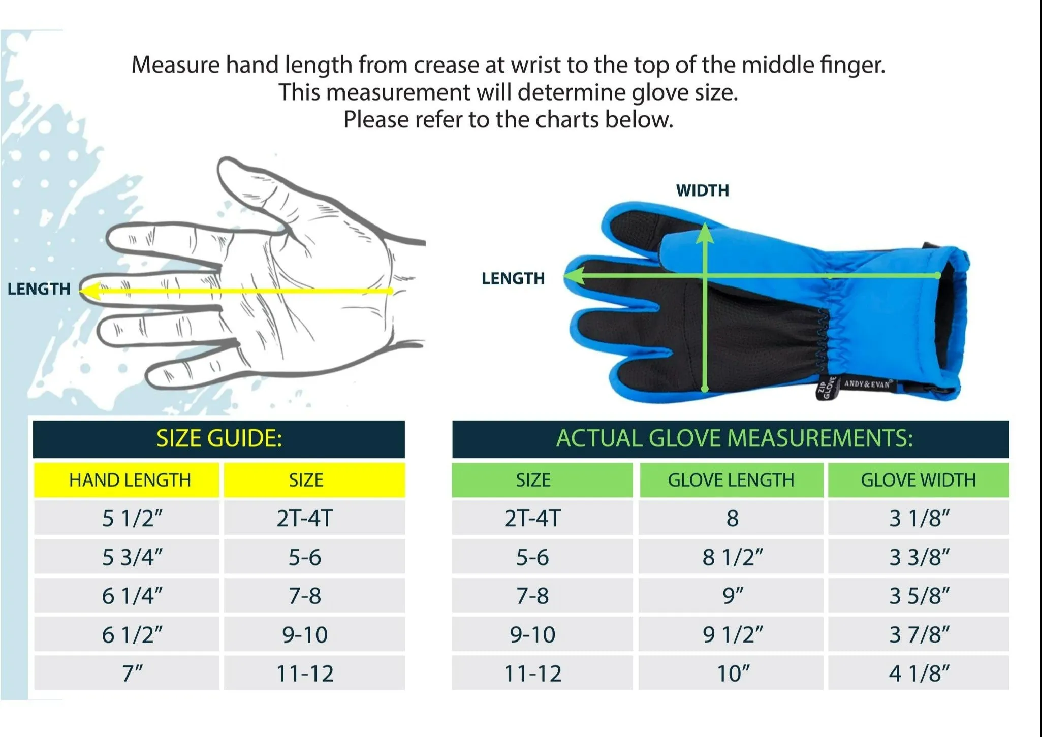 Winter & Ski Glove powered by ZIPGLOVE TECHNOLOGY | Aqua Hearts