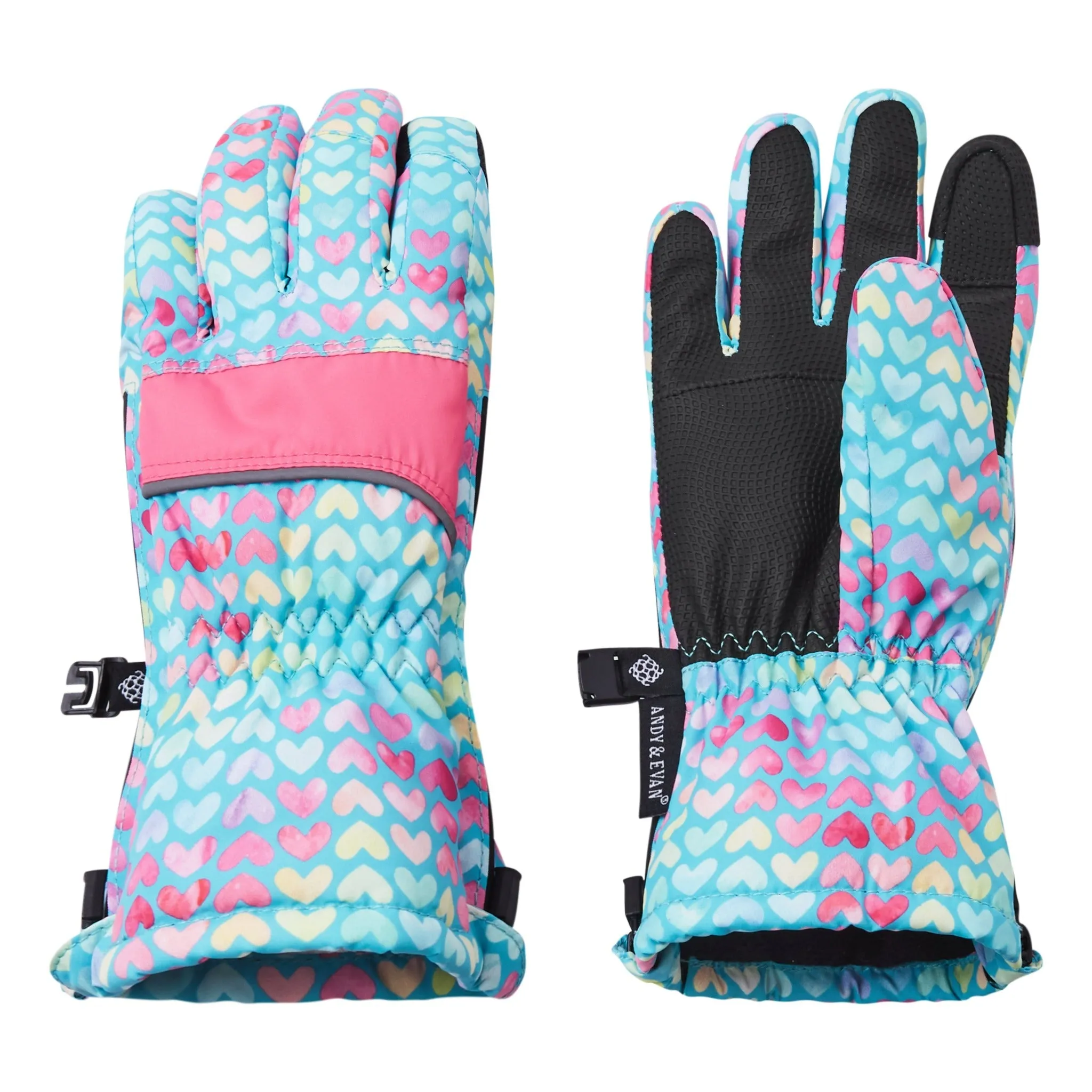 Winter & Ski Glove powered by ZIPGLOVE TECHNOLOGY | Aqua Hearts