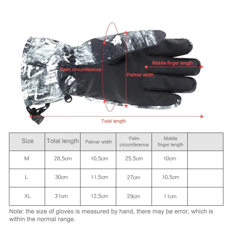 Winter Thermal Ski Gloves Outdoor Waterproof Velvet Gloves Thickening Touch Screen Motorcycle Gloves, Size: M(Red)