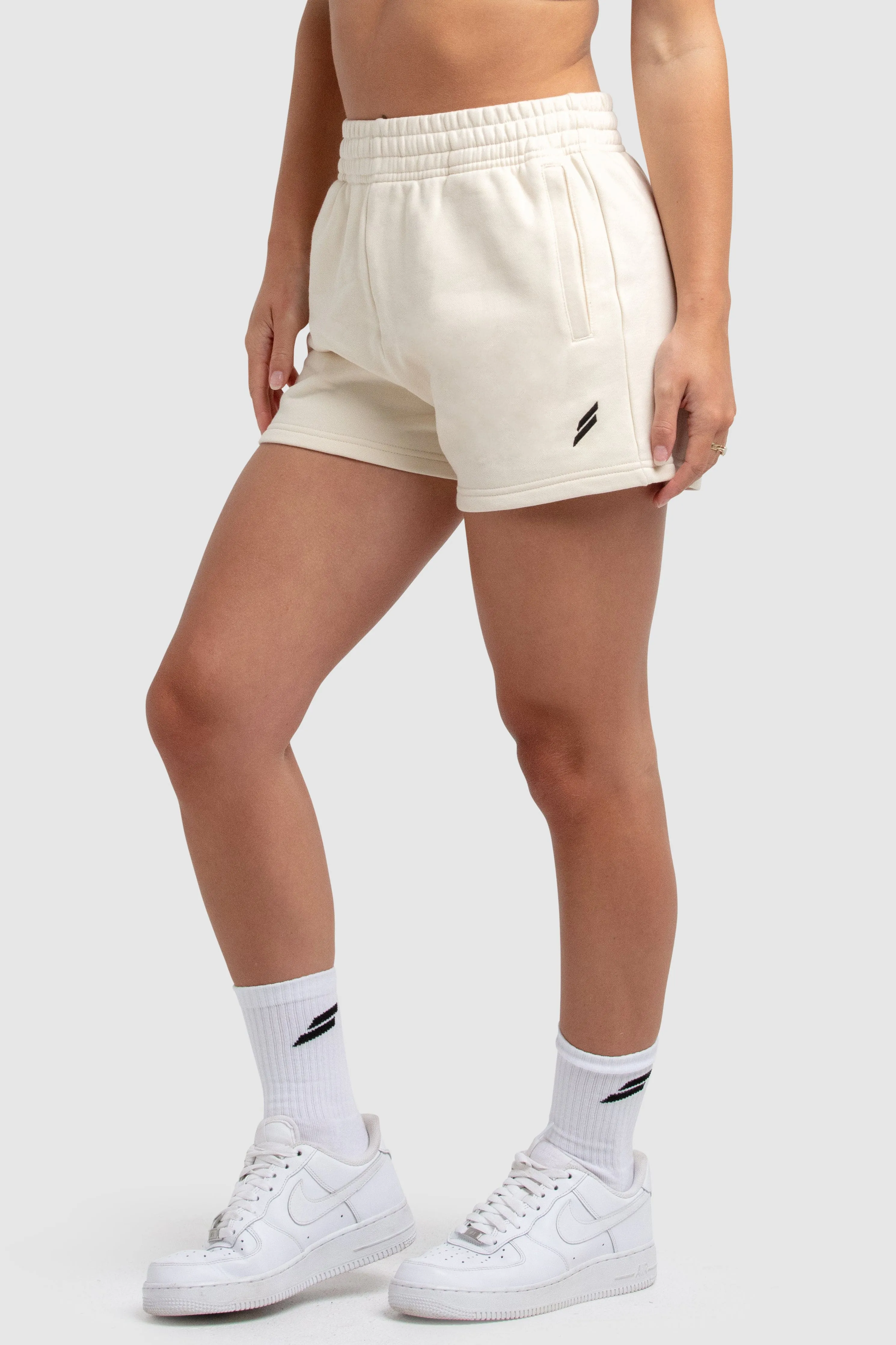 Women's Essential Cotton Shorts - Cream