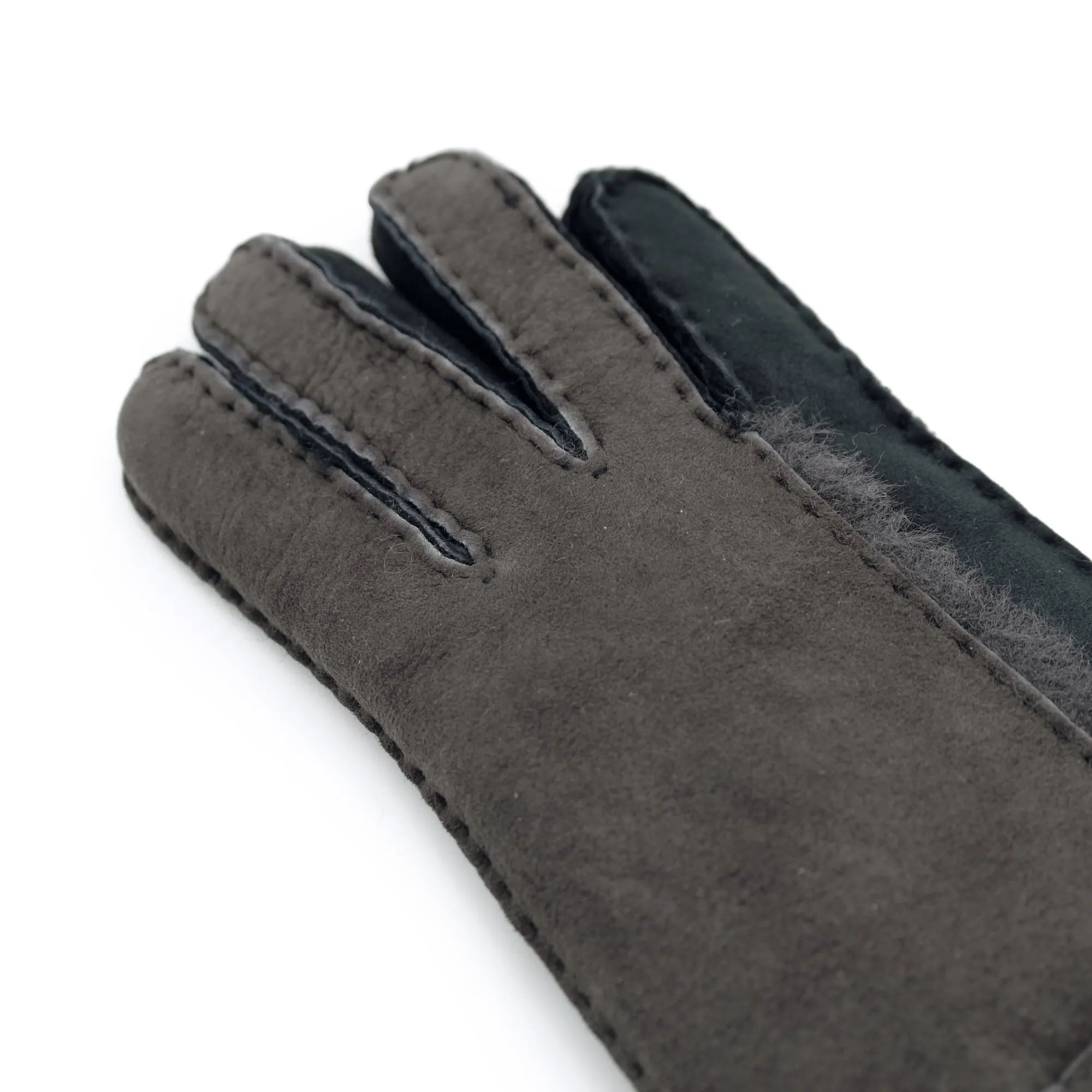 Women's Two Tone Glove - Premium Genuine Sheepskin Glove