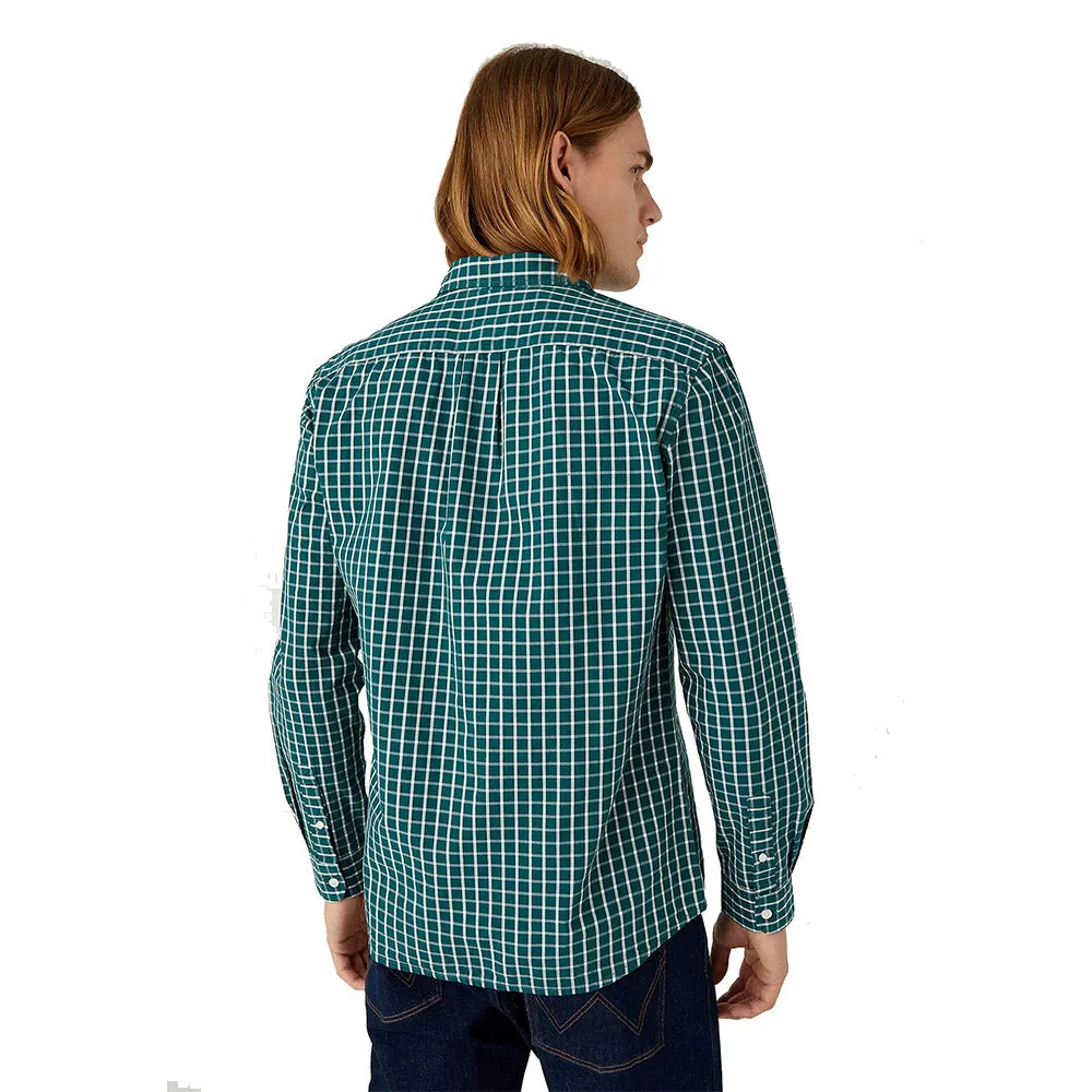 Wrangler One Pocket Shirt | Deep Teal Green