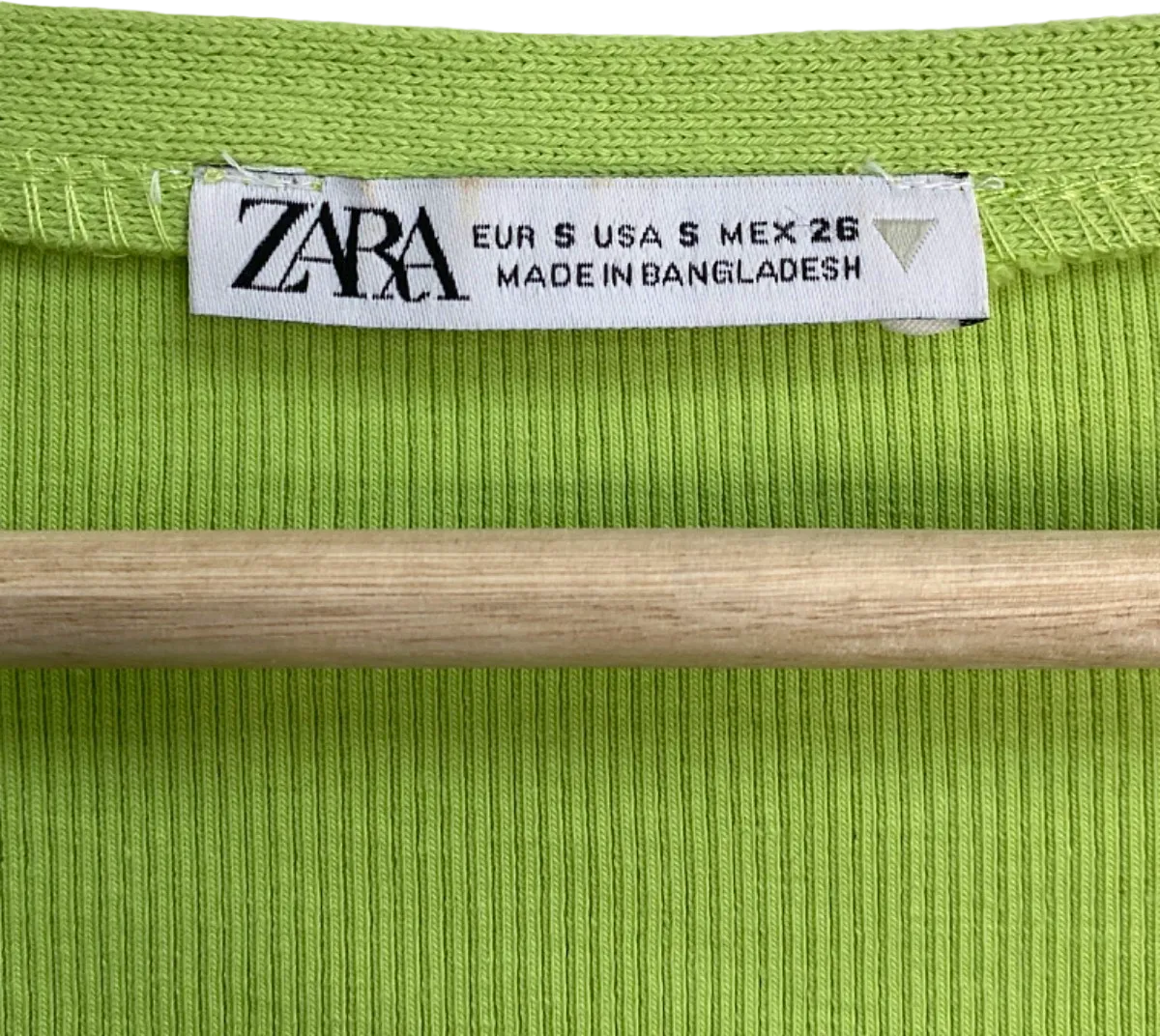 Zara Green Ribbed Cardigan UK 8