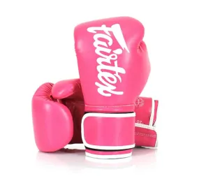 泰拳拳套 Thai Boxing Gloves: Fairtex BGV14 Pink White