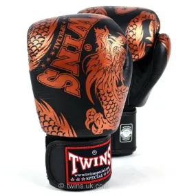 泰拳拳套 Thai Boxing Gloves :TWINS FBGVL3-49 COPPER/BLACK